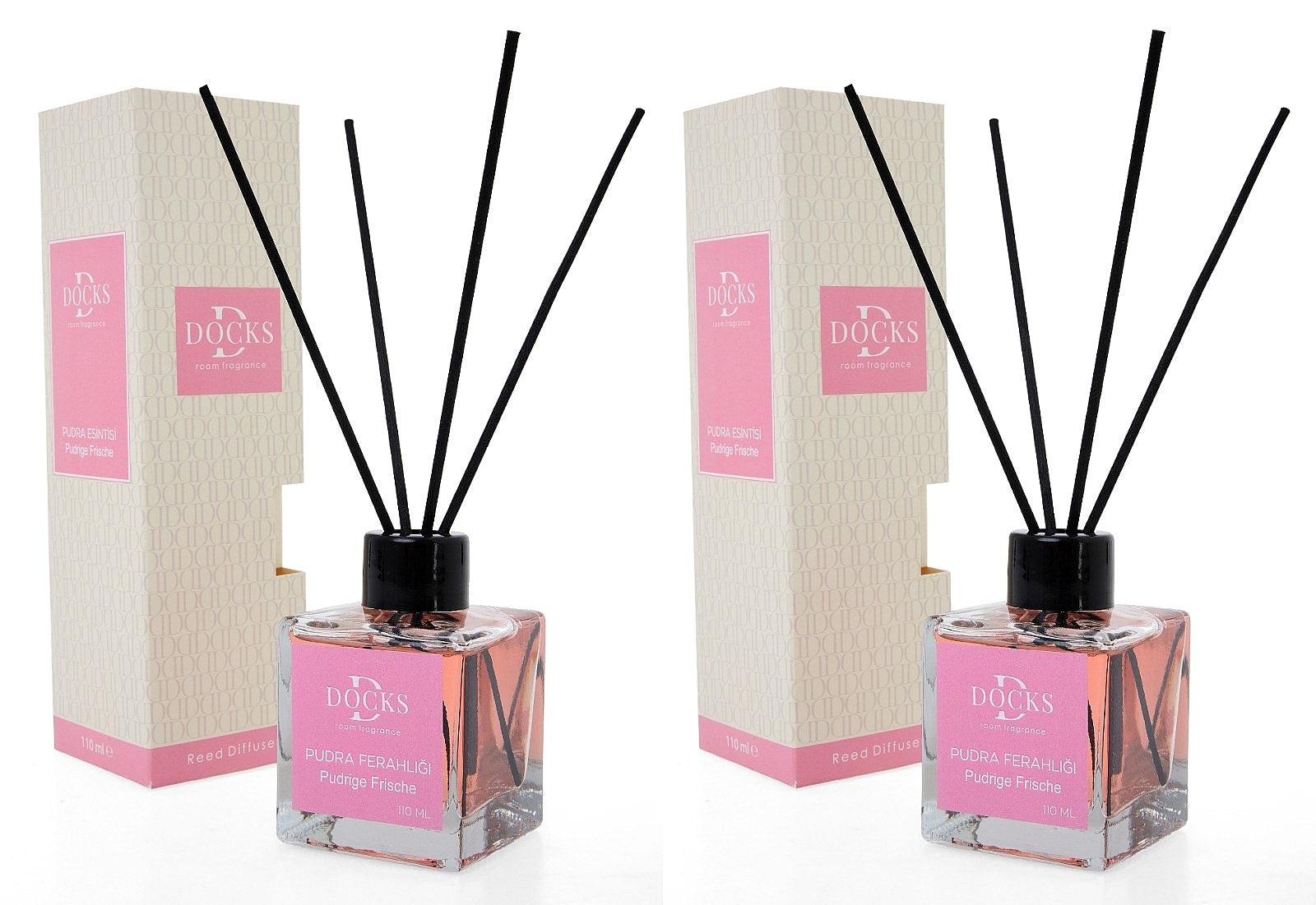 DOCKS 2'li Set Çubuklu Oda Kokusu Difüzör 220 ml - Pudralı Ferahlık